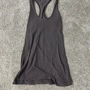 Lululemon racer back purple and grey stripes women’s tank size 4